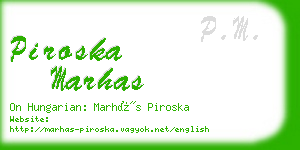 piroska marhas business card